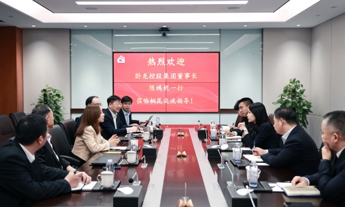 卧龙控股集团董事长陈嫣妮一行到访腾博会官网