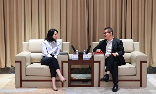 招商银行杭州分行行长王波莅临腾博会官网调研